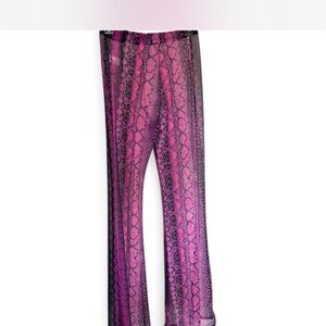 Pink Snake Print Women's Pants
